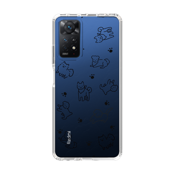 Slim Protection Case［ Original - CASEPLAY Dog All-over Pattern - black ］