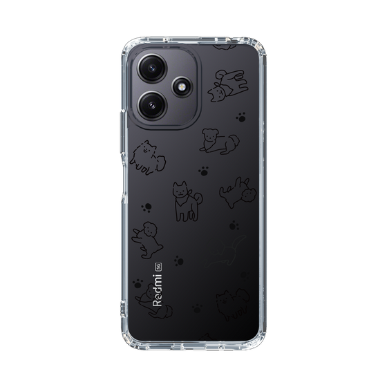 Slim Protection Case［ Original - CASEPLAY Dog All-over Pattern - black ］