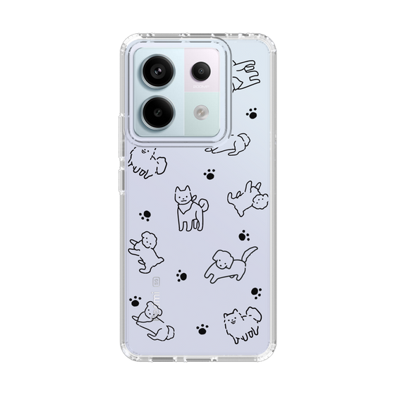 Slim Protection Case［ Original - CASEPLAY Dog All-over Pattern - black ］