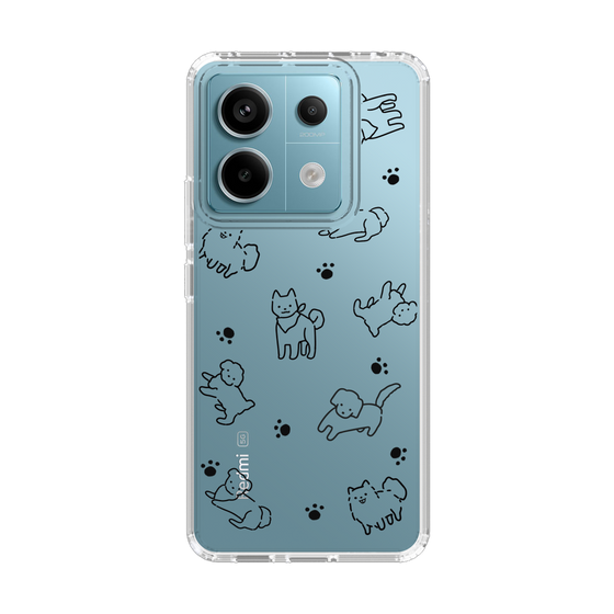 Slim Protection Case［ Original - CASEPLAY Dog All-over Pattern - black ］