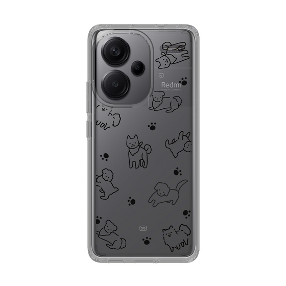 Slim Protection Case［ Original - CASEPLAY Dog All-over Pattern - black ］