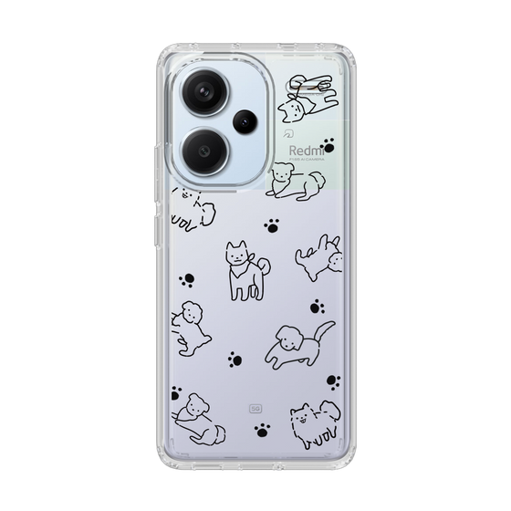 Slim Protection Case［ Original - CASEPLAY Dog All-over Pattern - black ］