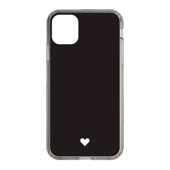 Slim Protection Case［ Original - Favorite Color Heart - Black ］