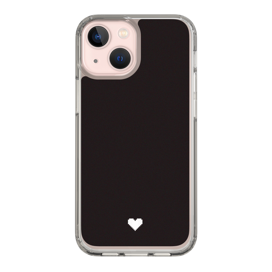 Slim Protection Case［ Original - Favorite Color Heart - Black ］
