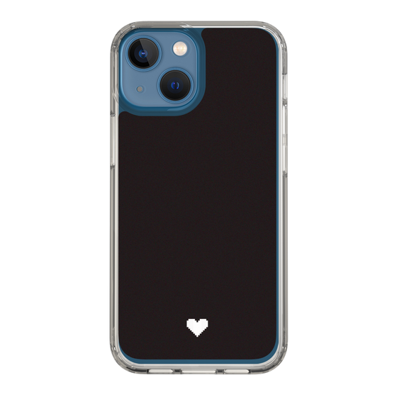 Slim Protection Case［ Original - Favorite Color Heart - Black ］