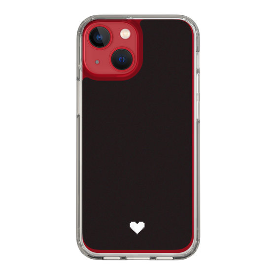 Slim Protection Case［ Original - Favorite Color Heart - Black ］