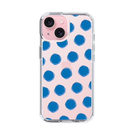 Slim Protection Case［ Original - Favorite Color Polka Dots - Blue ］