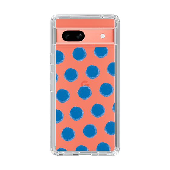 Slim Protection Case［ Original - Favorite Color Polka Dots - Blue ］