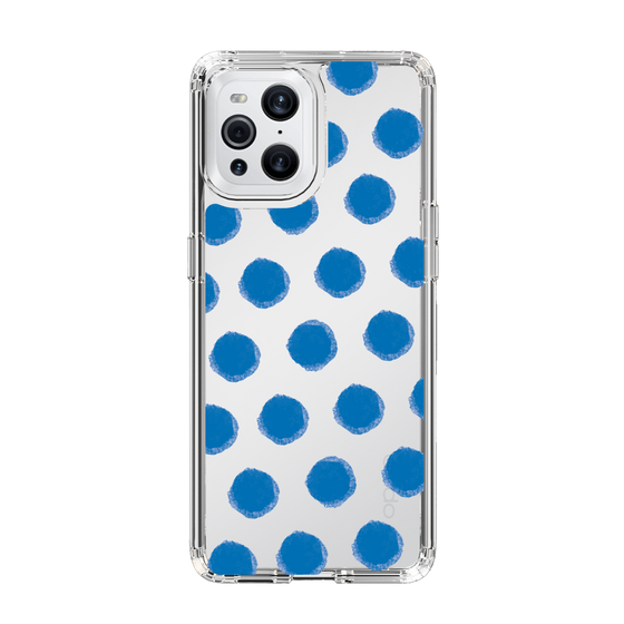 Slim Protection Case［ Original - Favorite Color Polka Dots - Blue ］