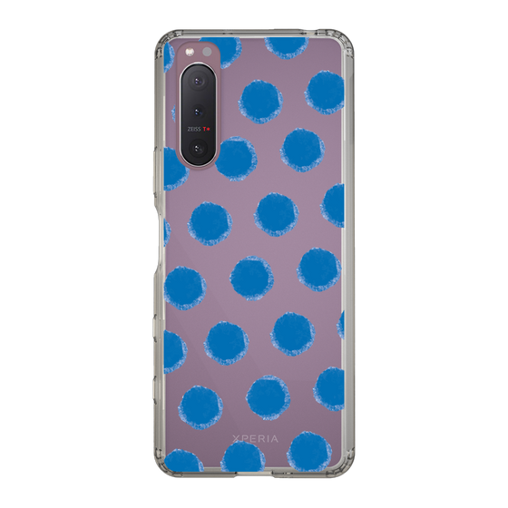 Slim Protection Case［ Original - Favorite Color Polka Dots - Blue ］