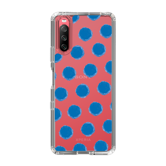 Slim Protection Case［ Original - Favorite Color Polka Dots - Blue ］