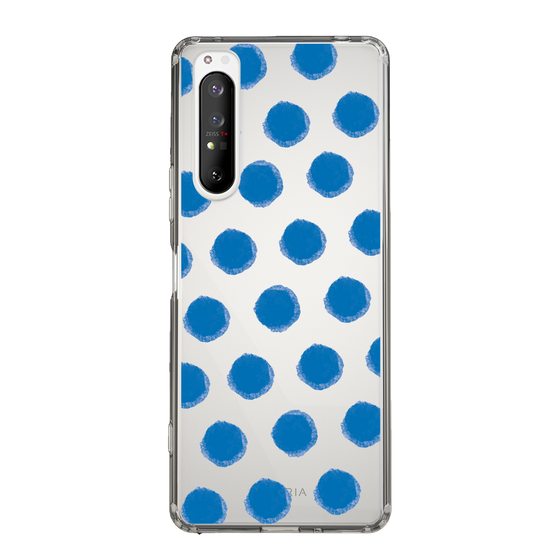 Slim Protection Case［ Original - Favorite Color Polka Dots - Blue ］