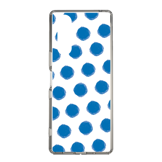 Slim Protection Case［ Original - Favorite Color Polka Dots - Blue ］