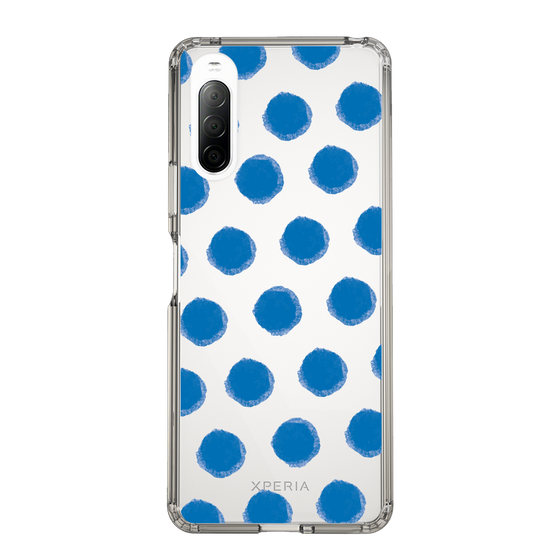 Slim Protection Case［ Original - Favorite Color Polka Dots - Blue ］