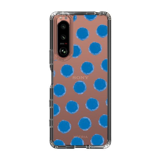 Slim Protection Case［ Original - Favorite Color Polka Dots - Blue ］