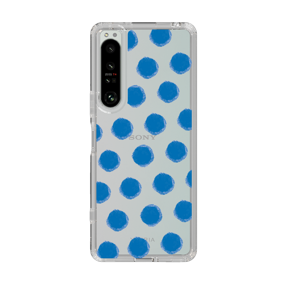 Slim Protection Case［ Original - Favorite Color Polka Dots - Blue ］