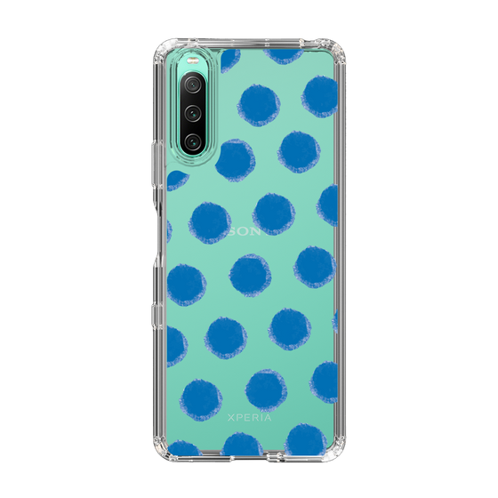 Slim Protection Case［ Original - Favorite Color Polka Dots - Blue ］