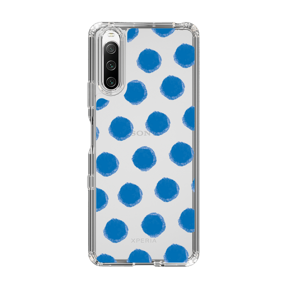 Slim Protection Case［ Original - Favorite Color Polka Dots - Blue ］