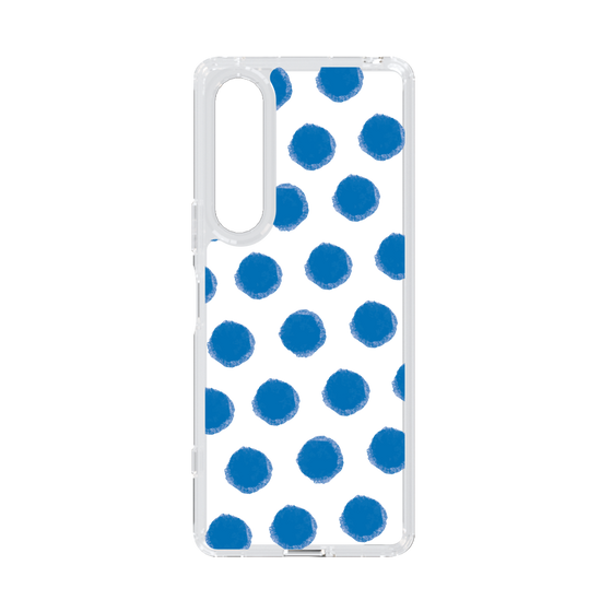 Slim Protection Case［ Original - Favorite Color Polka Dots - Blue ］