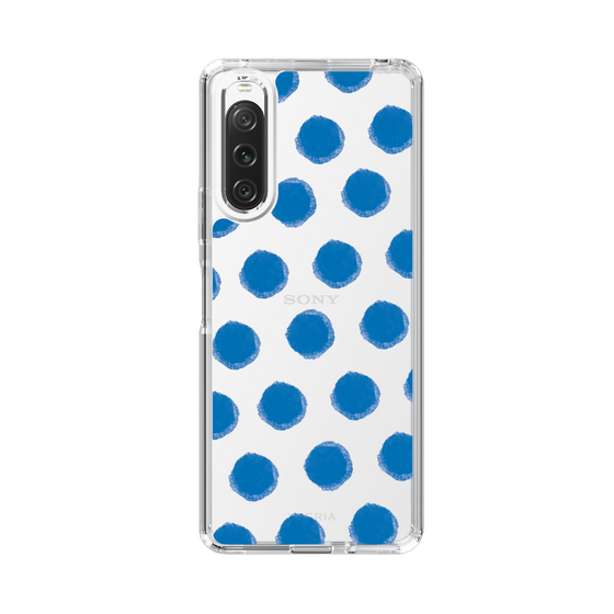 Slim Protection Case［ Original - Favorite Color Polka Dots - Blue ］