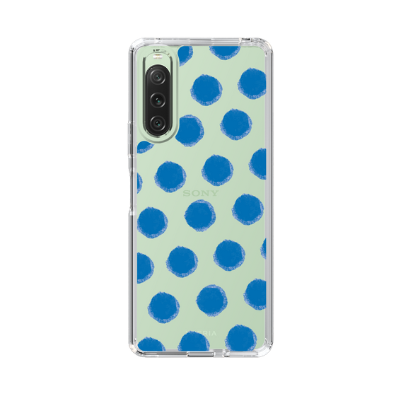 Slim Protection Case［ Original - Favorite Color Polka Dots - Blue ］