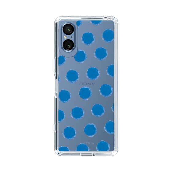 Slim Protection Case［ Original - Favorite Color Polka Dots - Blue ］