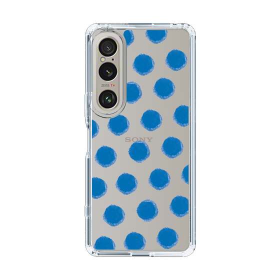 Slim Protection Case［ Original - Favorite Color Polka Dots - Blue ］