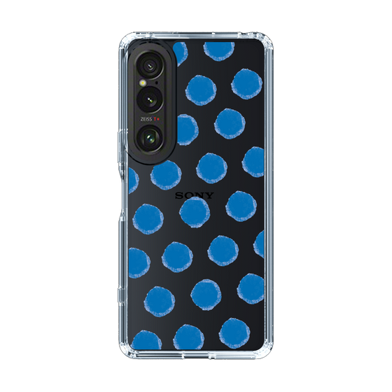 Slim Protection Case［ Original - Favorite Color Polka Dots - Blue ］