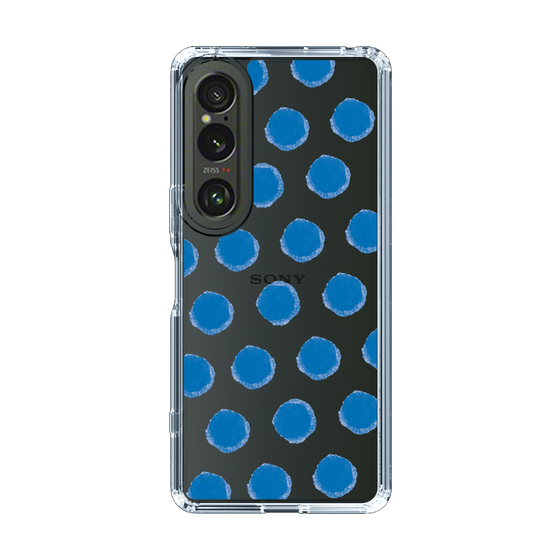 Slim Protection Case［ Original - Favorite Color Polka Dots - Blue ］