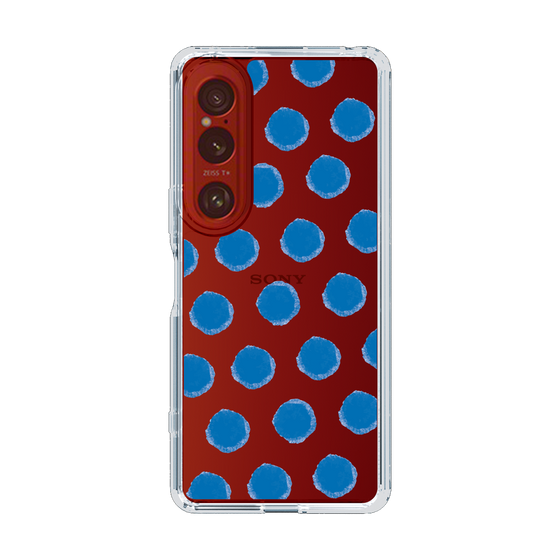 Slim Protection Case［ Original - Favorite Color Polka Dots - Blue ］