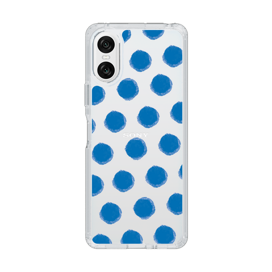 Slim Protection Case［ Original - Favorite Color Polka Dots - Blue ］