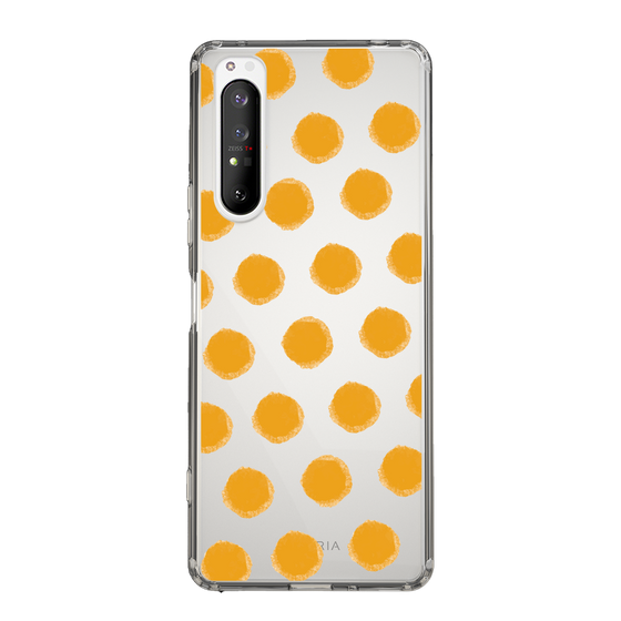 Slim Protection Case［ Original - Favorite Color Polka Dots - Orange ］