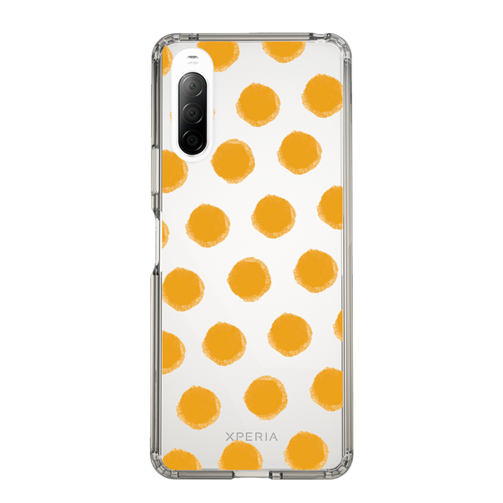 Slim Protection Case［ Original - Favorite Color Polka Dots - Orange ］