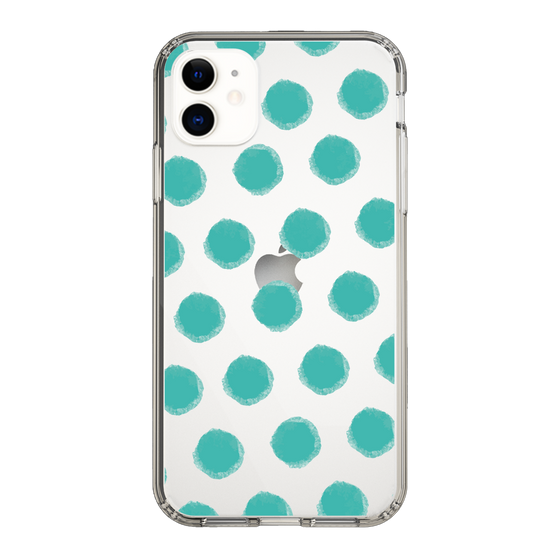 Slim Protection Case［ Original - Favorite Color Polka Dots - Green ］