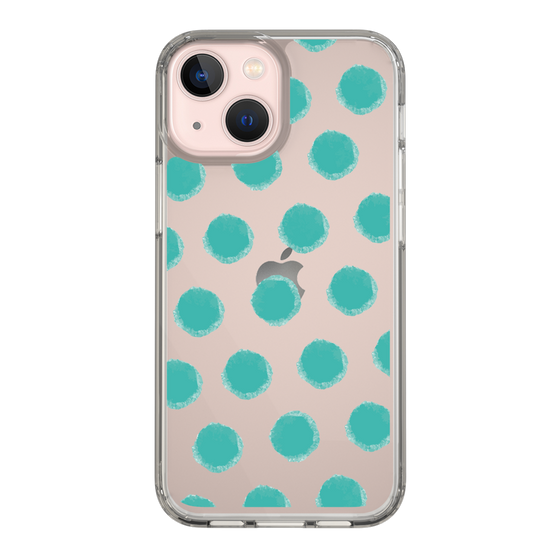 Slim Protection Case［ Original - Favorite Color Polka Dots - Green ］