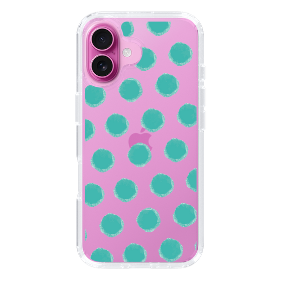 Slim Protection Case［ Original - Favorite Color Polka Dots - Green ］