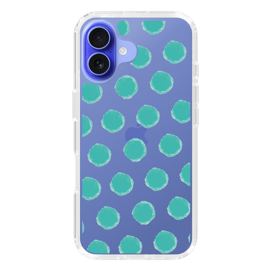 Slim Protection Case［ Original - Favorite Color Polka Dots - Green ］