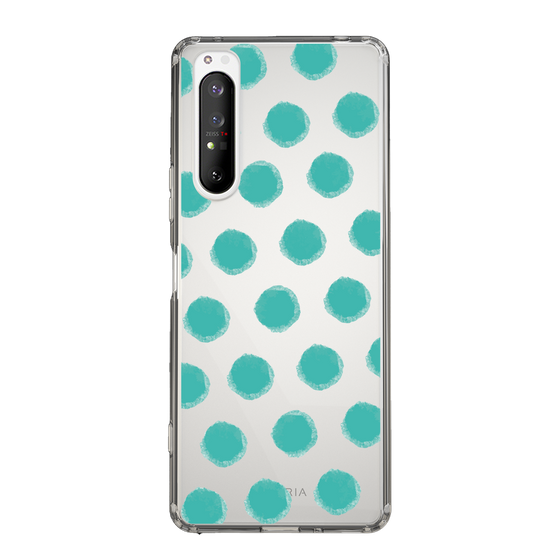 Slim Protection Case［ Original - Favorite Color Polka Dots - Green ］