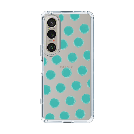 Slim Protection Case［ Original - Favorite Color Polka Dots - Green ］