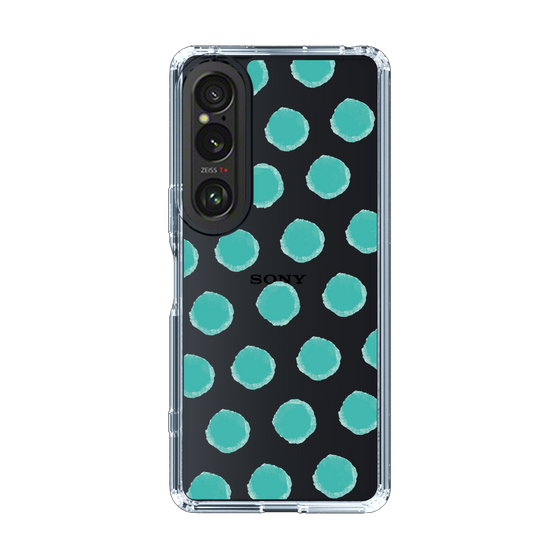 Slim Protection Case［ Original - Favorite Color Polka Dots - Green ］