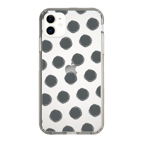 Slim Protection Case［ Original - Favorite Color Polka Dots - Black ］