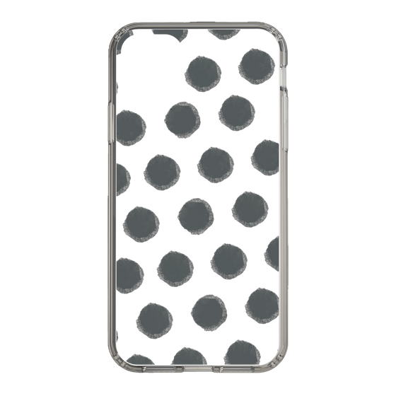 Slim Protection Case［ Original - Favorite Color Polka Dots - Black ］