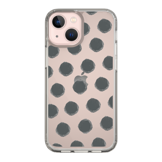 Slim Protection Case［ Original - Favorite Color Polka Dots - Black ］