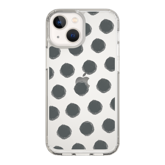Slim Protection Case［ Original - Favorite Color Polka Dots - Black ］