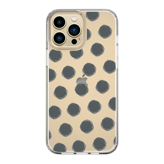 Slim Protection Case［ Original - Favorite Color Polka Dots - Black ］