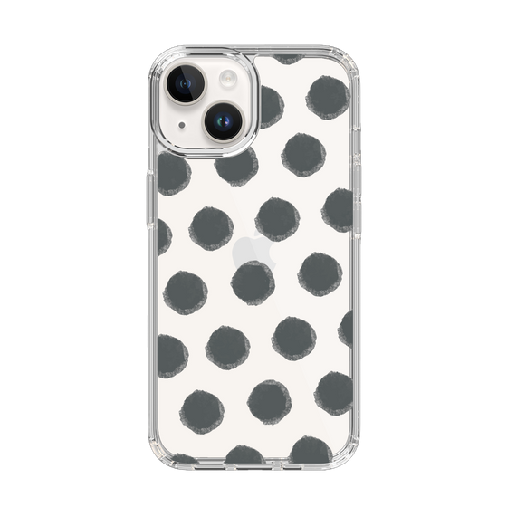 Slim Protection Case［ Original - Favorite Color Polka Dots - Black ］