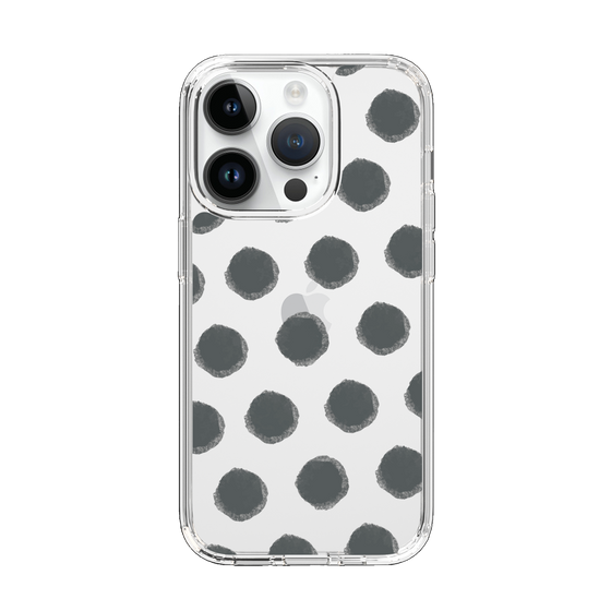 Slim Protection Case［ Original - Favorite Color Polka Dots - Black ］