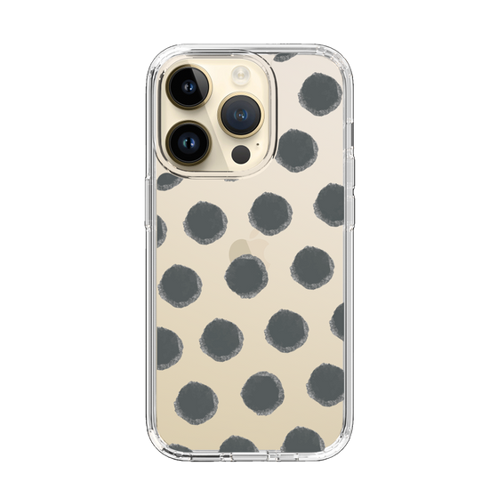 Slim Protection Case［ Original - Favorite Color Polka Dots - Black ］