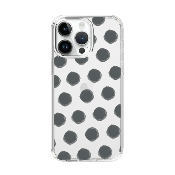 Slim Protection Case［ Original - Favorite Color Polka Dots - Black ］