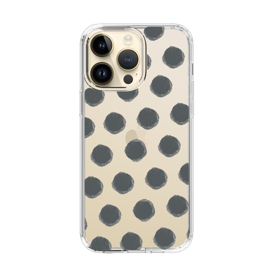 Slim Protection Case［ Original - Favorite Color Polka Dots - Black ］